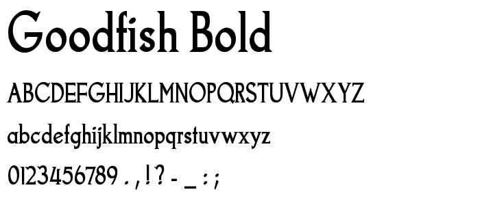 Goodfish Bold font